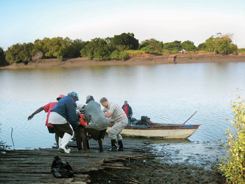 Boat launch on the river